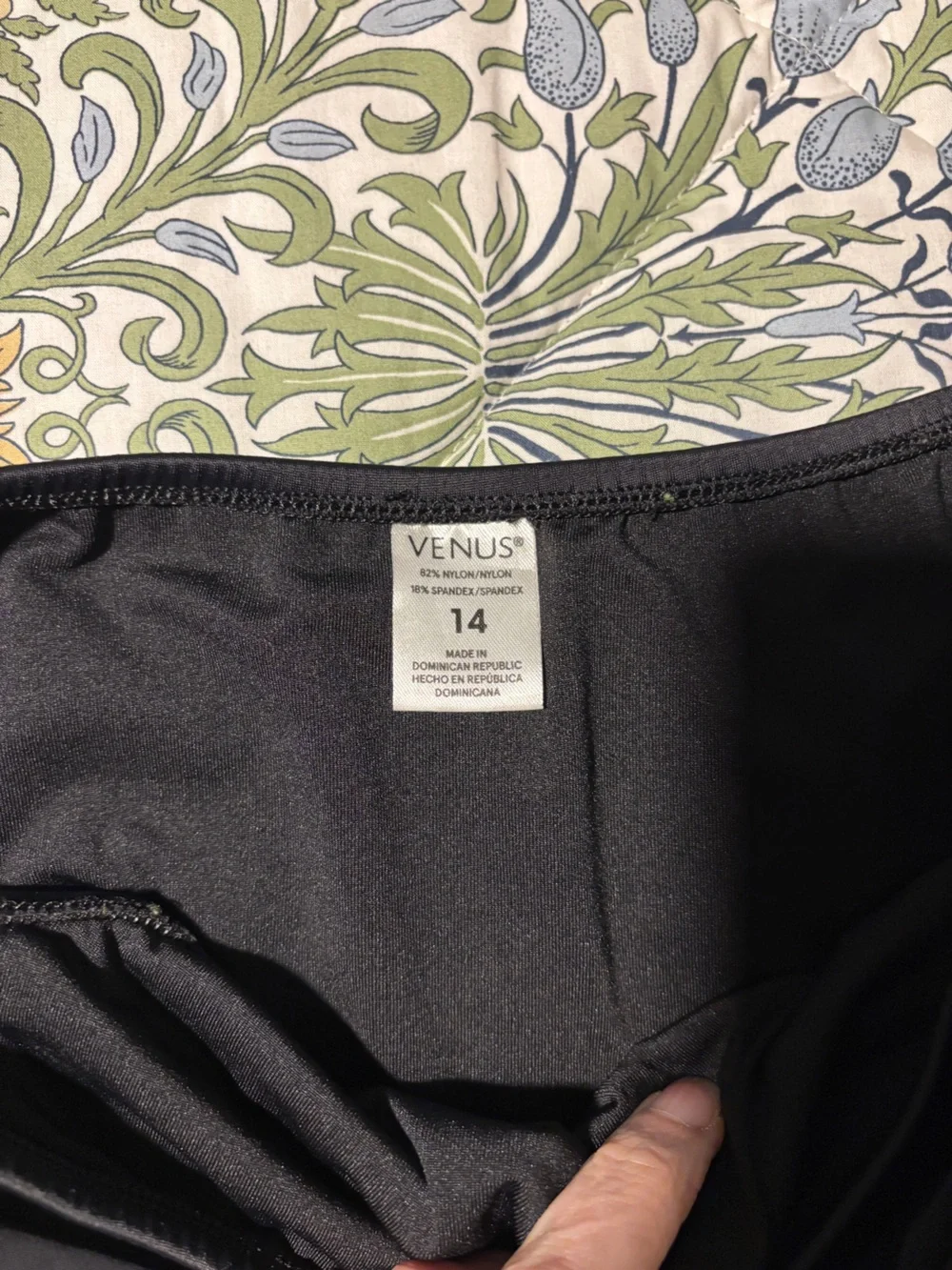 Venus Womens Black Swim Bikini Bottom with Decorative Accent 14